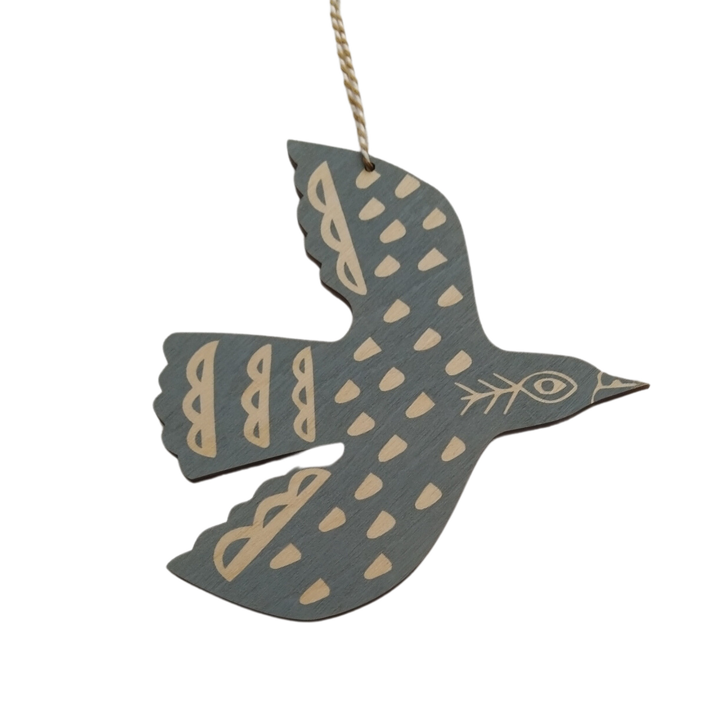Kate Millbank Mini Hanging Blackbird Blue - Grey