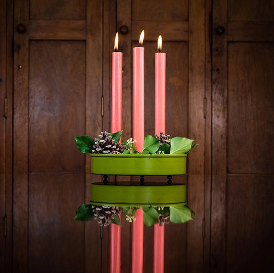 British Colour Standard Small Candle Tray - Olive