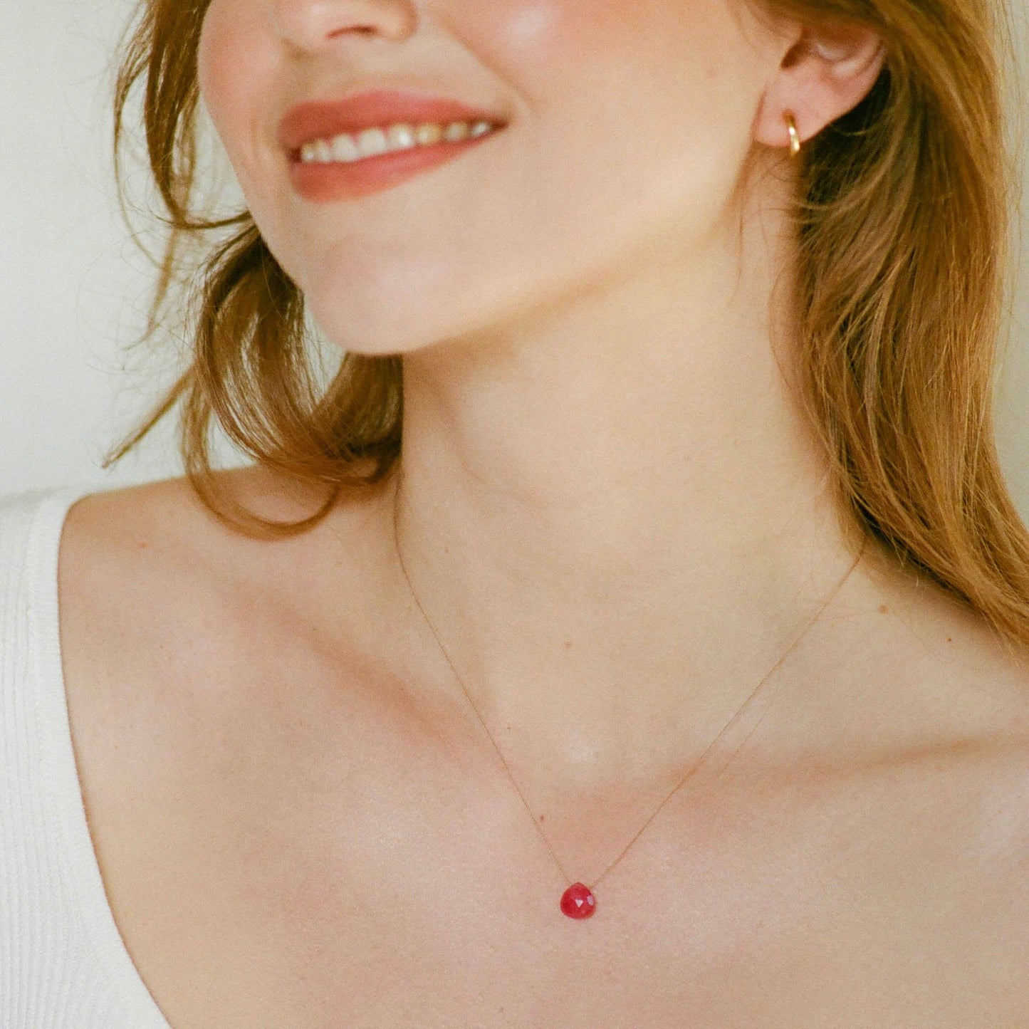 Wanderlust Life September Birthstone Necklace - Pink Sapphire