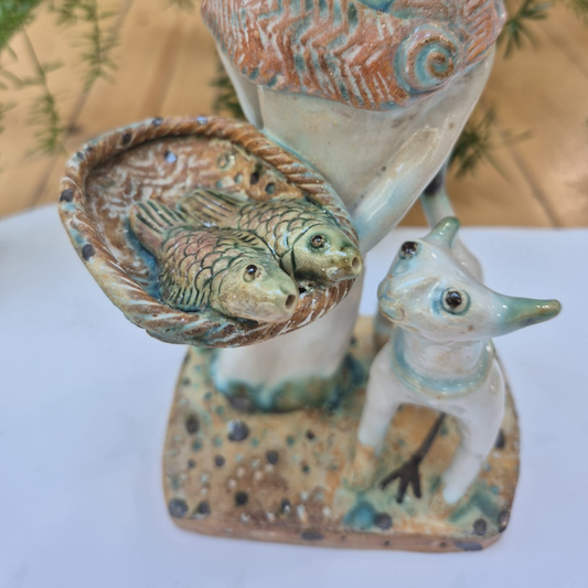 Shelagh Spear Fishwife and Cat SS211