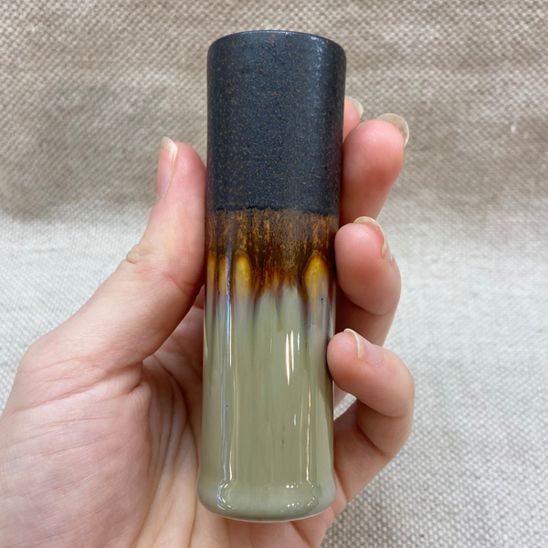 SGW Lab Cylinder Vase Small Taupe Brown