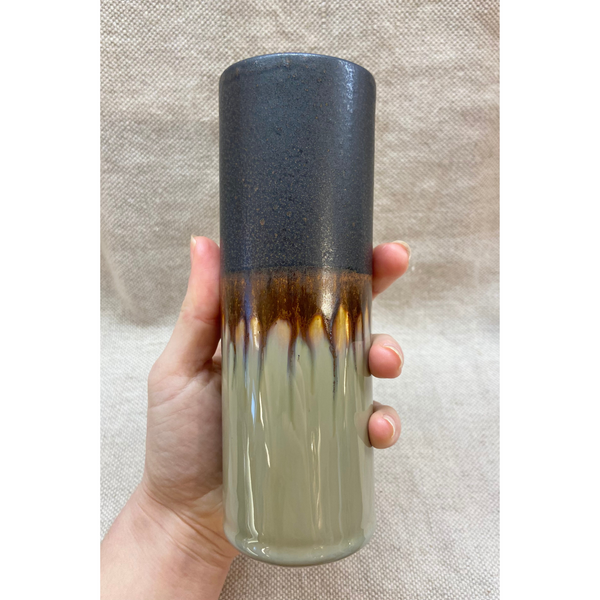 SGW Lab Cylinder Vase Large Taupe Brown