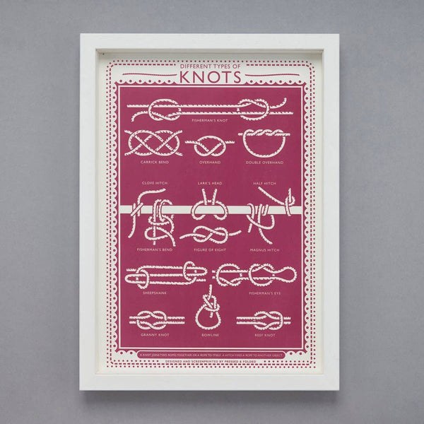 Types of Knots Screen Print