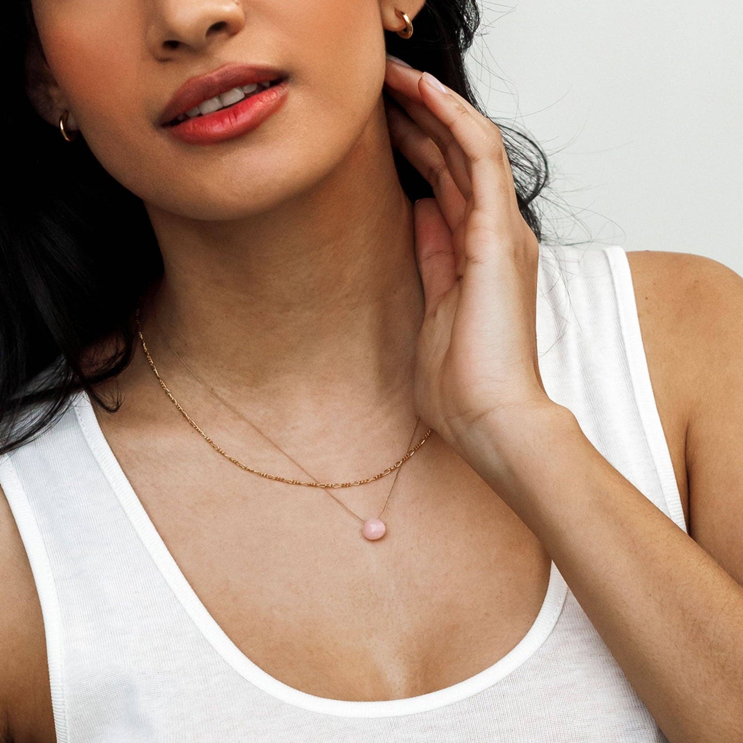 Wanderlust Life October Birthstone Necklace - Pink Opal