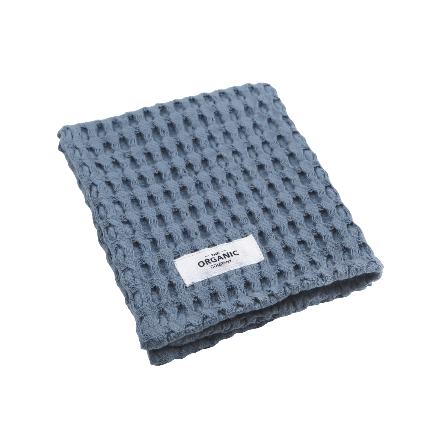 Organic Waffle Wash Cloth - Grey Blue