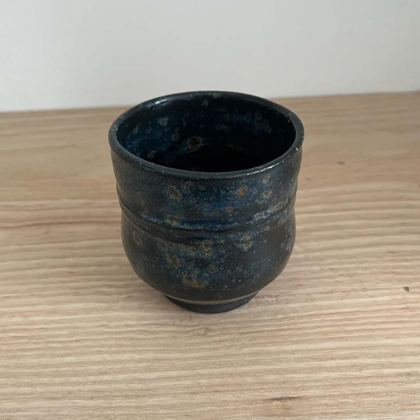 Ray Toms Boxed Yunomi Black Clay With Ash Glaze