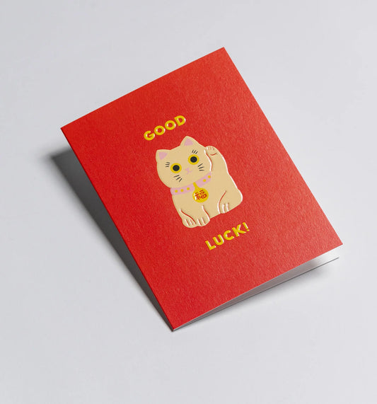 Lagom Mini Greetings Card - Lucky Cat