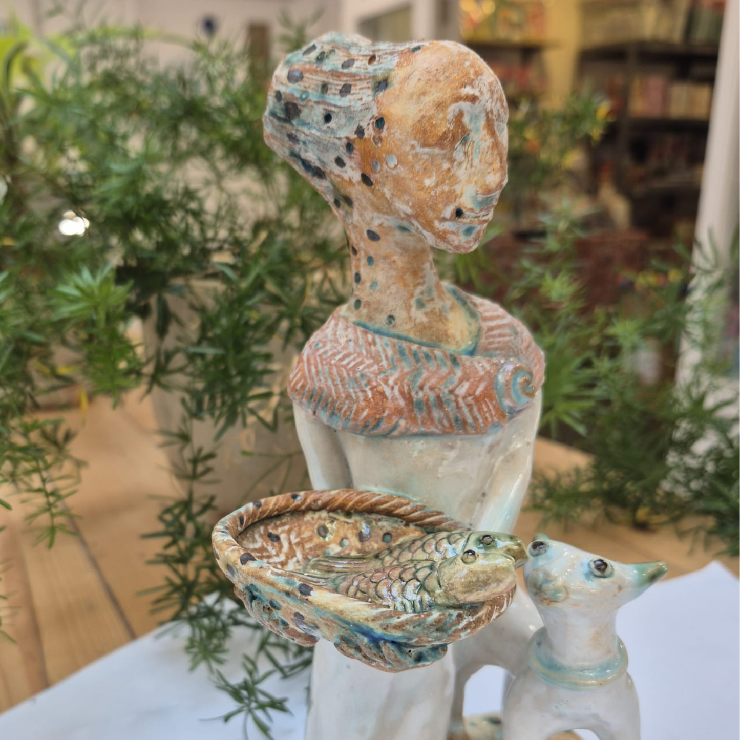 Shelagh Spear Fishwife and Cat SS211