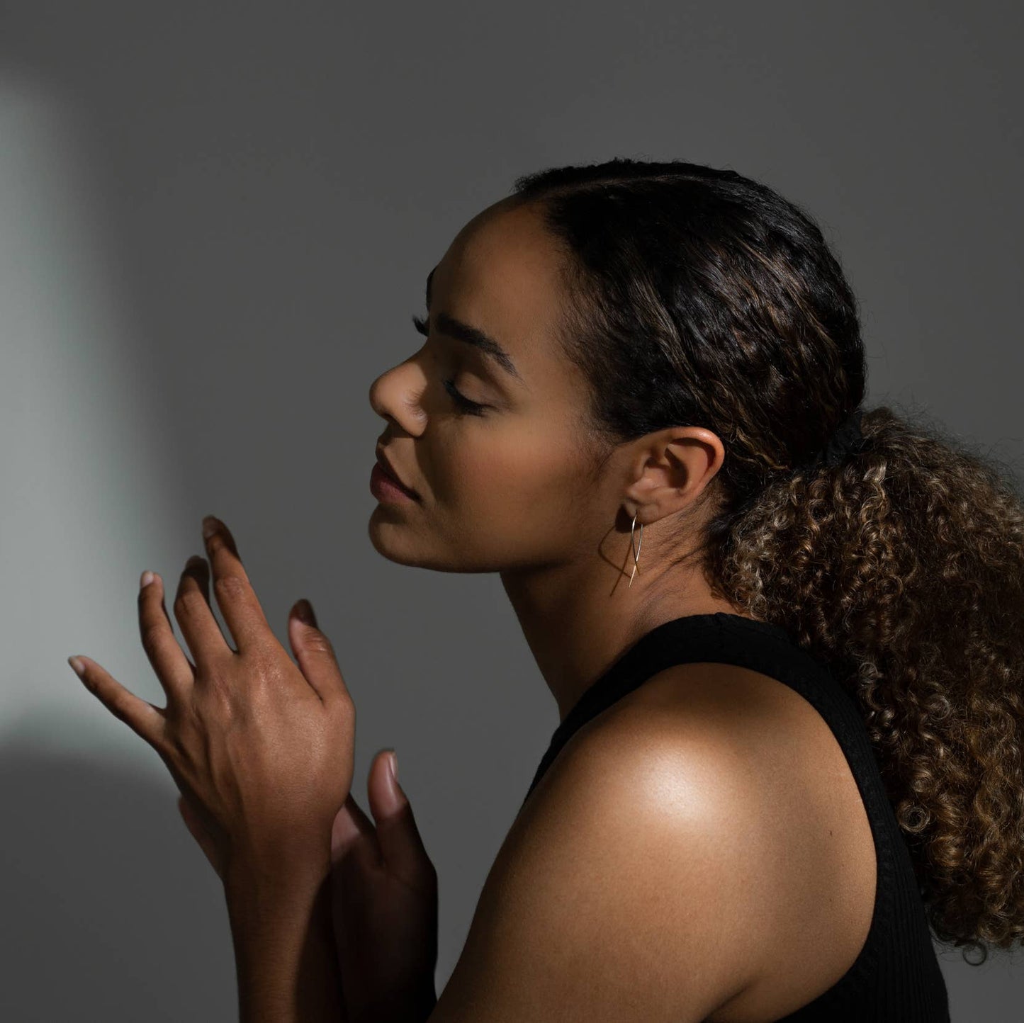 One & Eight Crossover Earrings - Silver & Gold