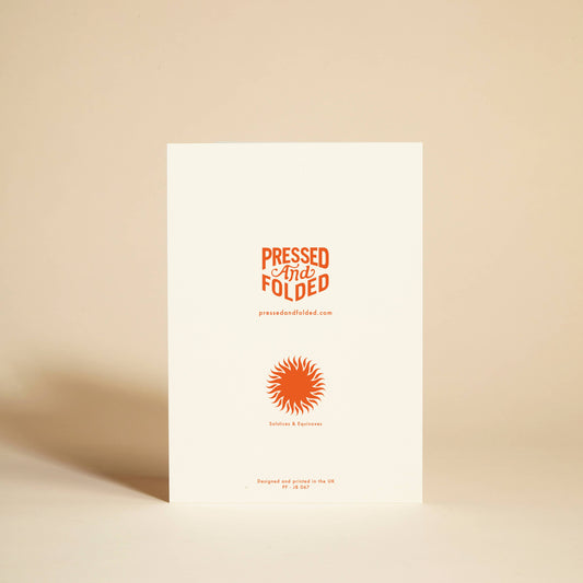 Pressed and Folded Greetings Card - Solstices