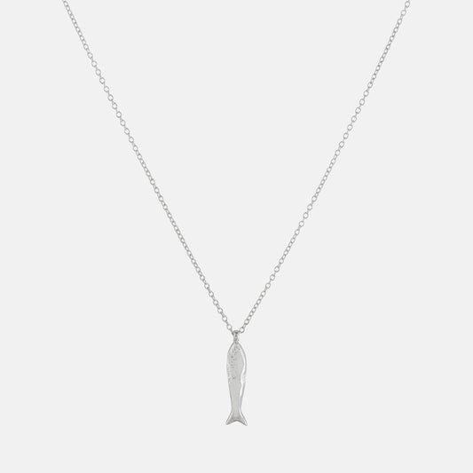 One & Eight Minnow Necklace - Silver