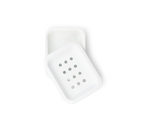 British Colour Standard Enamel Soap Dish - Bright White