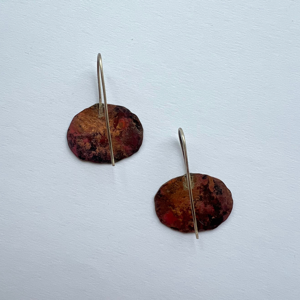 Sarah Drew Copper Pebble Earrings