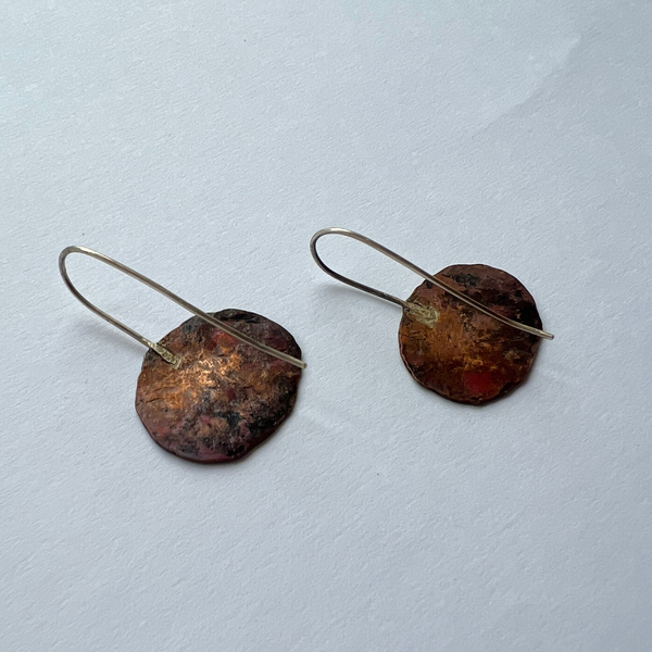 Sarah Drew Copper Pebble Earrings