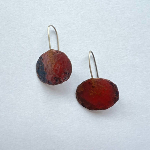 Sarah Drew Copper Pebble Earrings