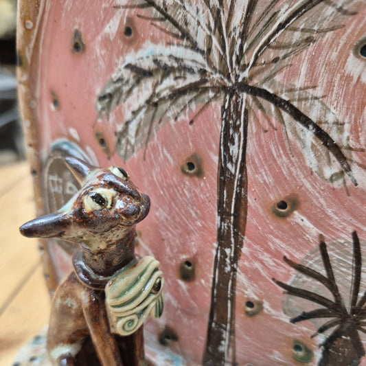 Shelagh Spear Cat & Moon Plaque SS197