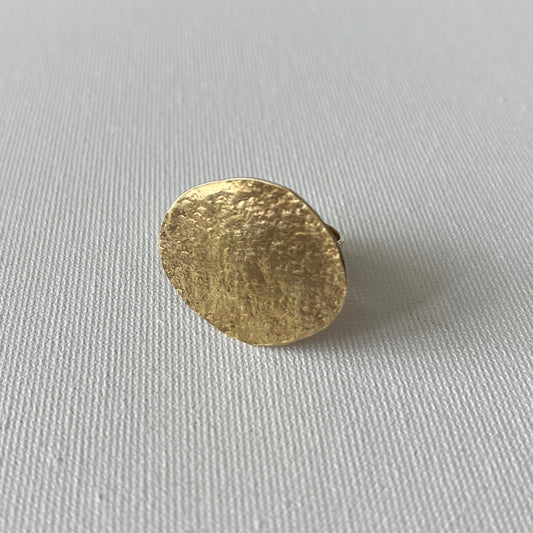Brass Pebble Statement Ring