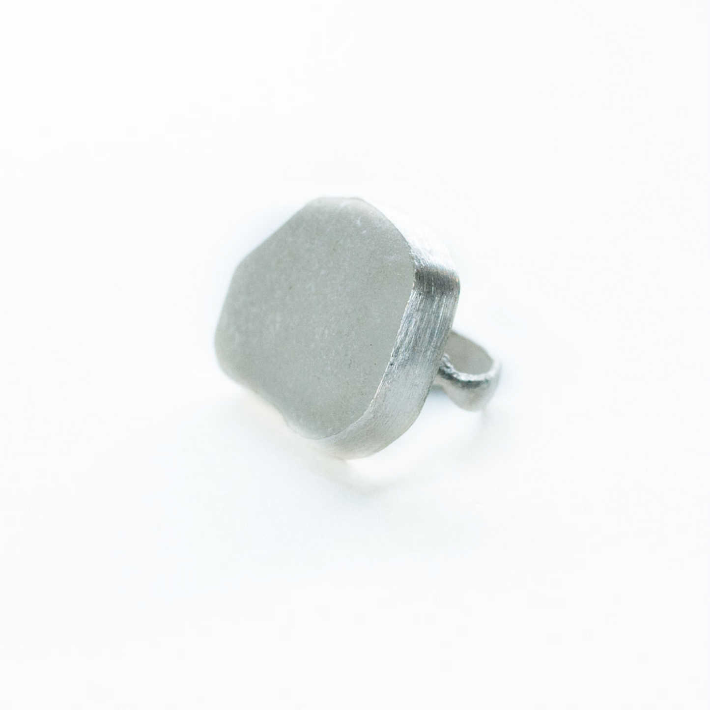 Sarah Drew X-Large Sea Glass Eco Silver Ring