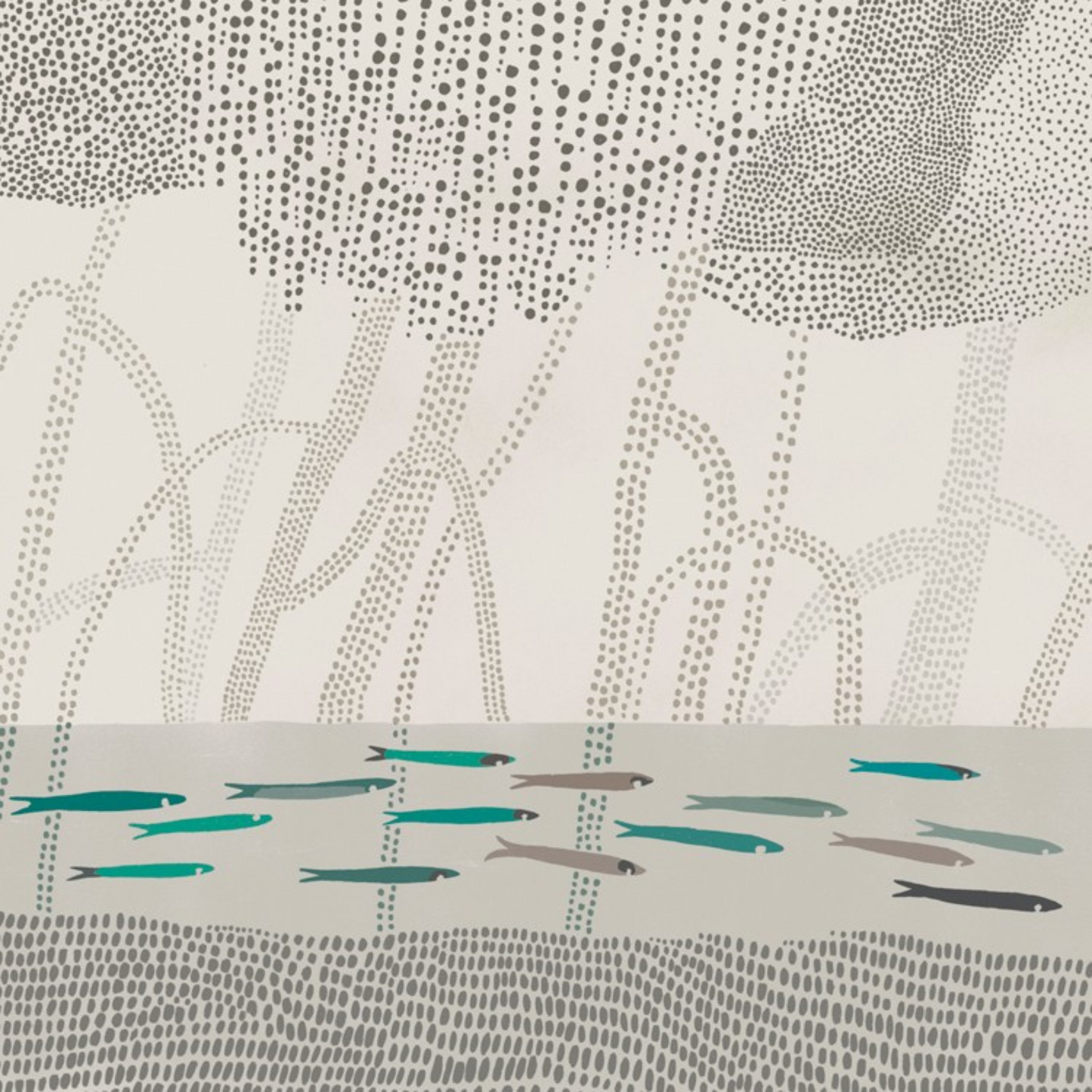 Greetings Card - Trees By The River