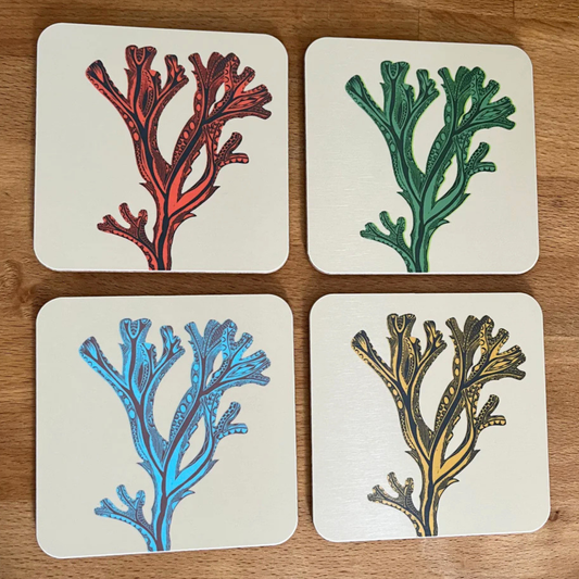 Seaweed Coaster - Citrine Yellow