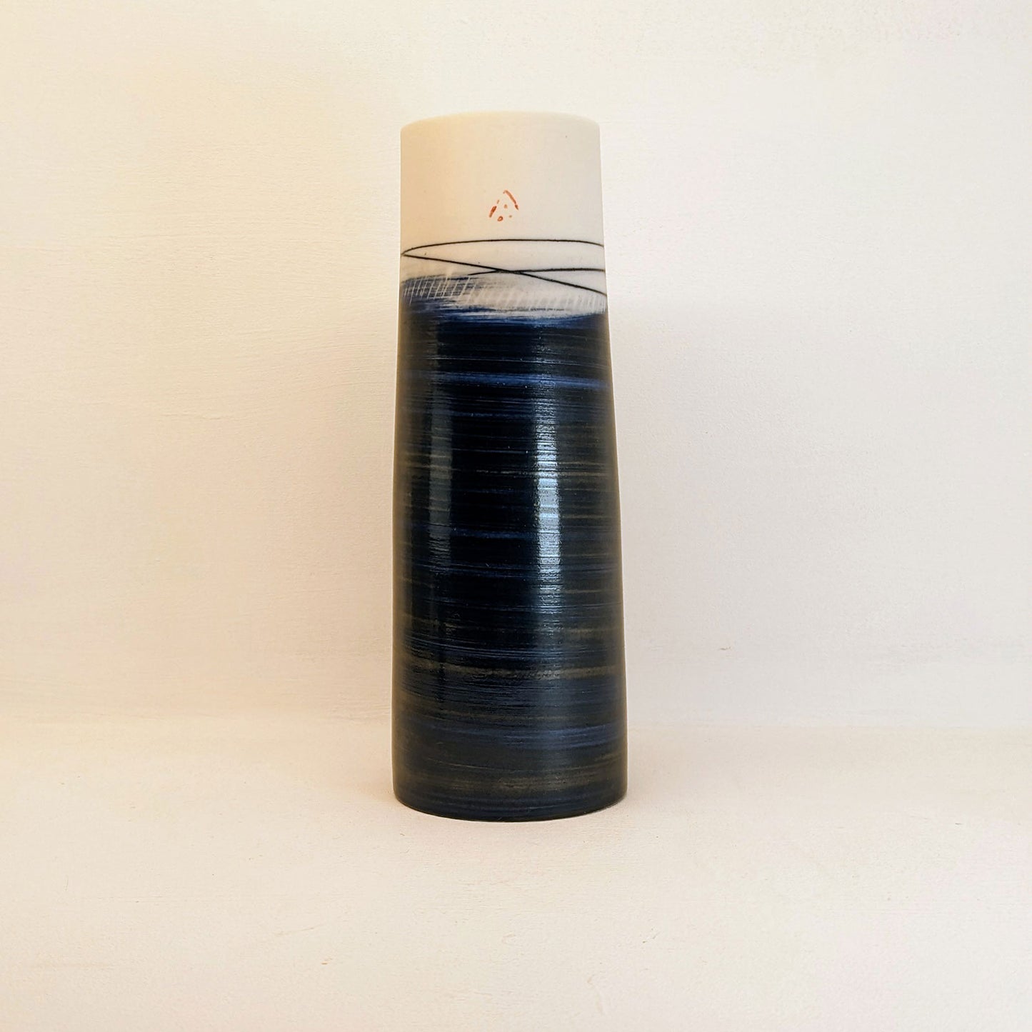 Ali Tomlin Porcelain Cylinder Vase - Indigo