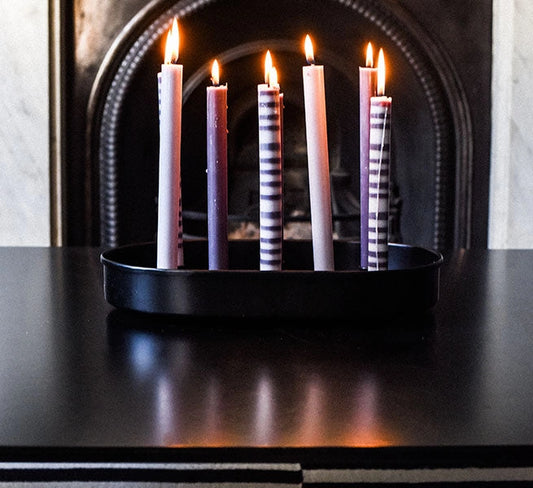 British Colour Standard Large Candle Tray - Jet Black