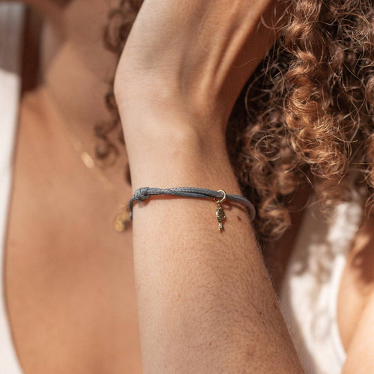 Sol and Sea Lucky Fish Bracelet - Grey