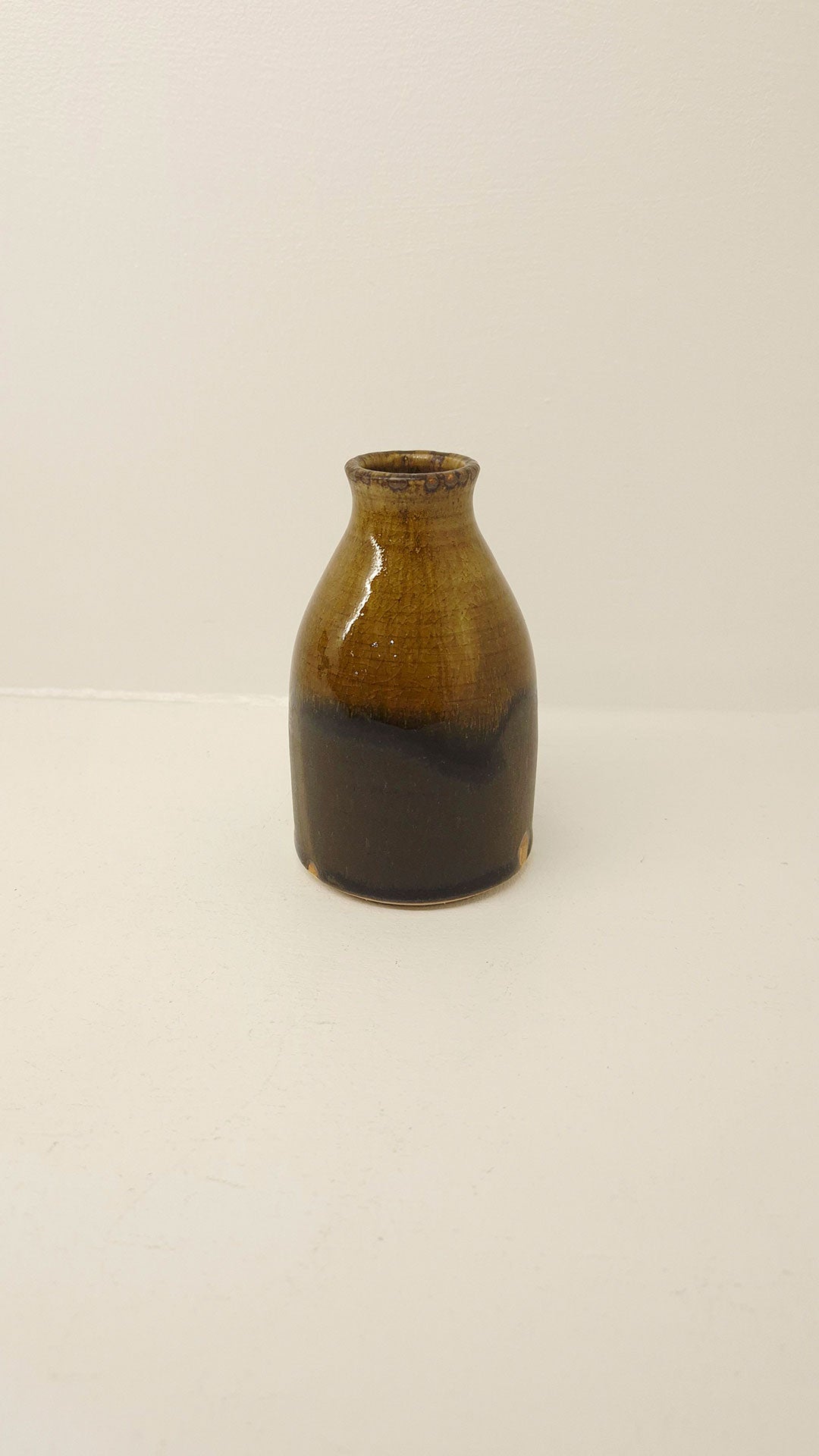 Lucy Turner Small Bud Vase - Brown & Gold
