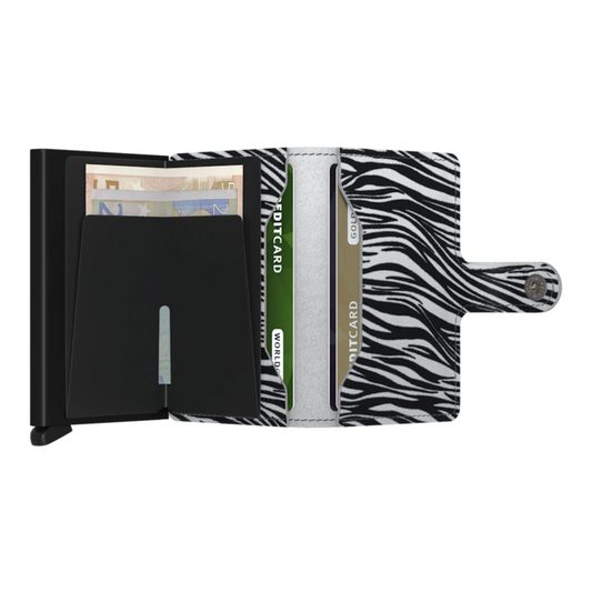 Mini Wallet - Zebra Light Grey