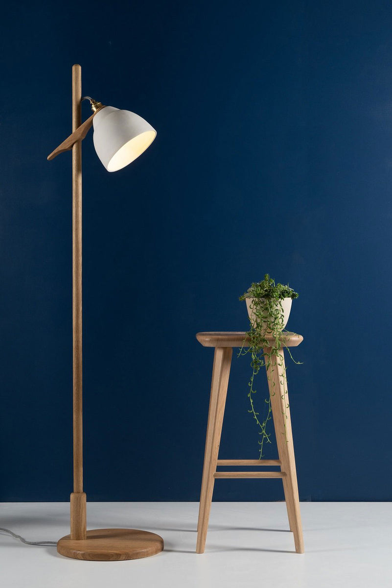 Blue and white clearance floor lamp