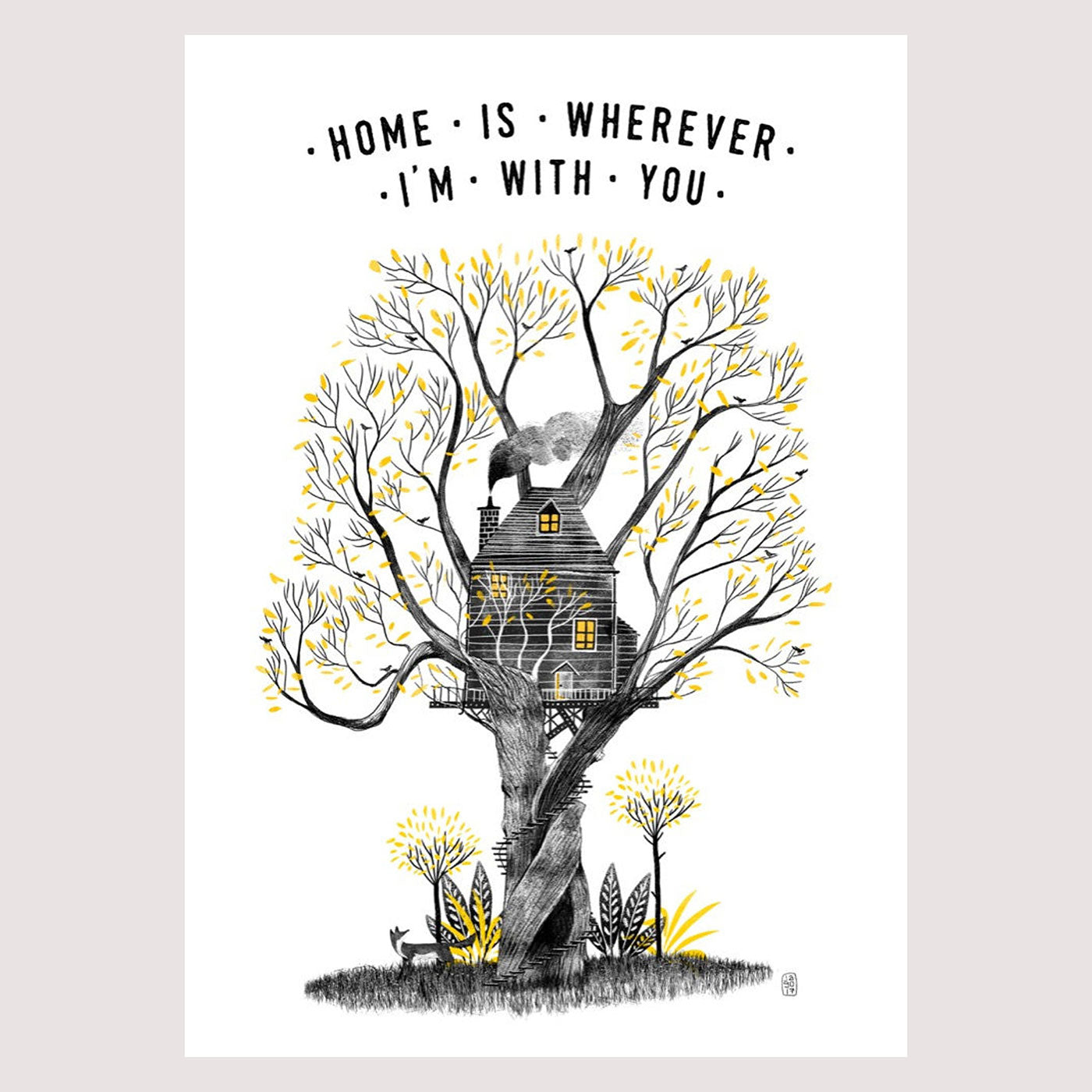 Jago Illustration Print - Home Is A Treehouse
