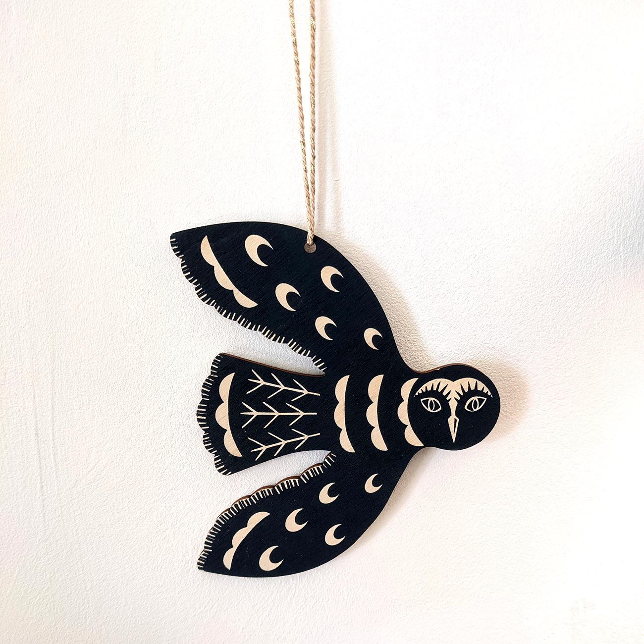 Kate Millbank Small Owl Decoration - Midnight Blue