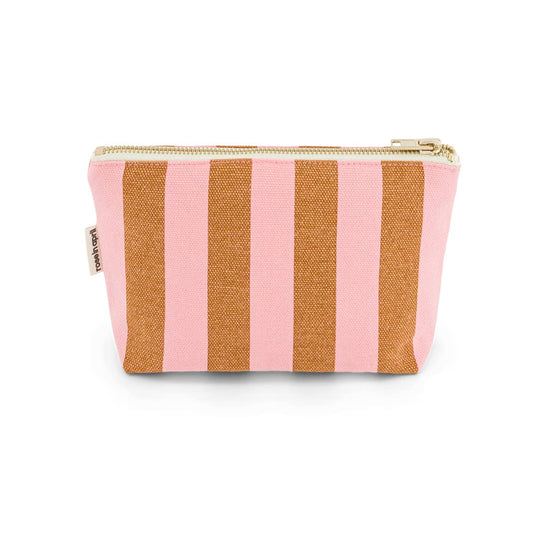 Sofia Pouch Bag -  Strawberry & Caramel Stripes