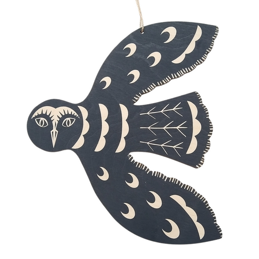 Kate Millbank Hanging Solstice Owl - Blue
