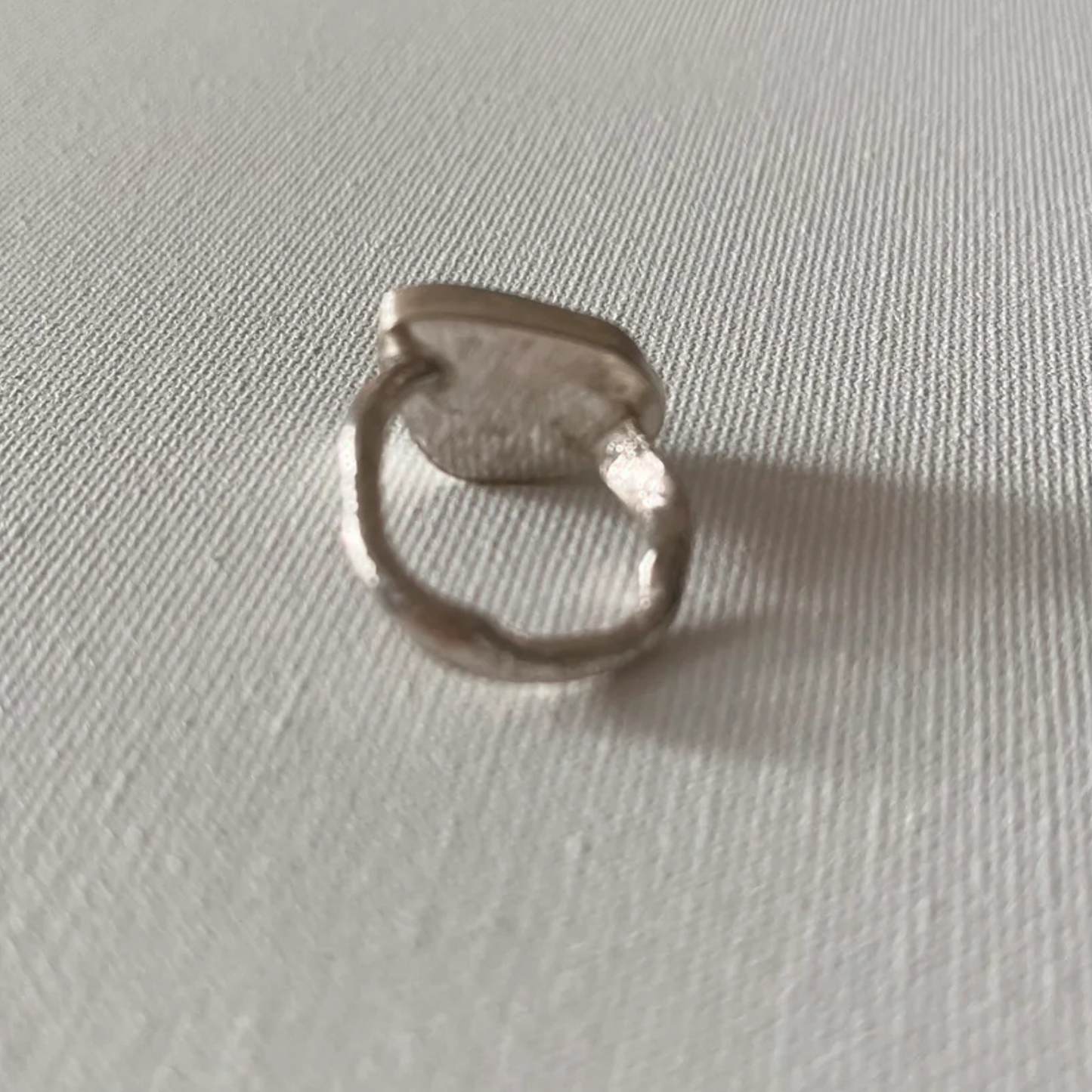 Sarah Drew Eco Silver Ring - Seafoam Green Seaglass