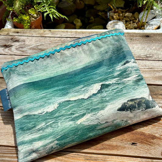 Olive & May Zip Pouch - Stormy Sea