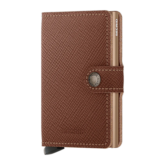 Mini Wallet - Saffiano Caramel