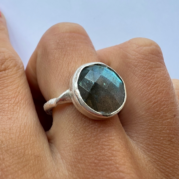 Sarah Drew Labradorite Silver Ring