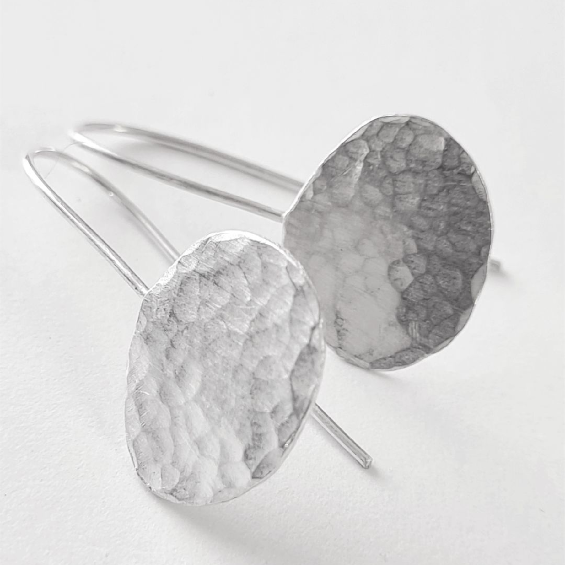 Sarah Drew Silver Pebble Earrings