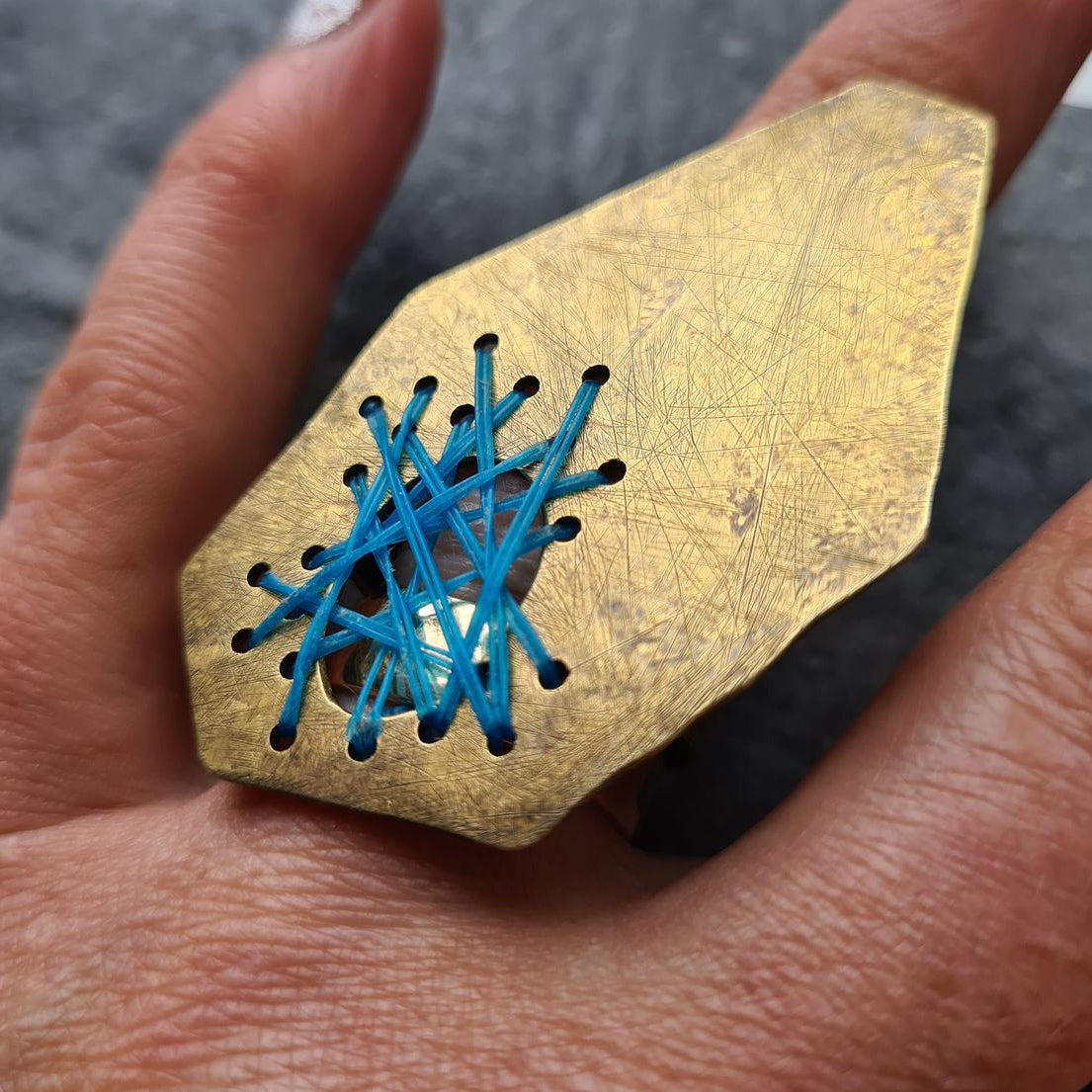 Sarah Drew Brass Ring - Ghost Net