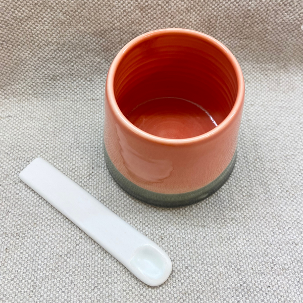Edit Juhasz Ceramics Salt and Pepper Pot Coral