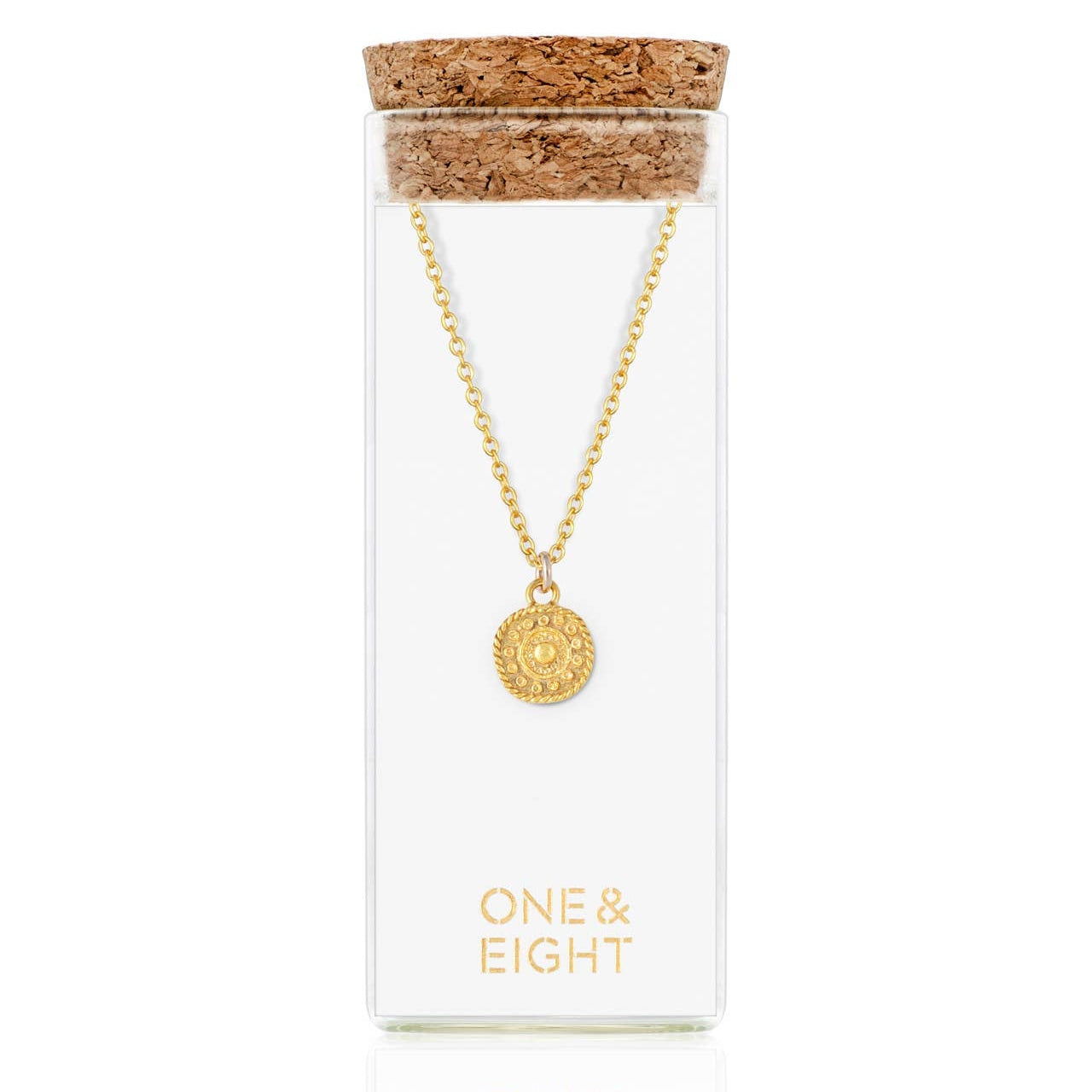 One & Eight Coin Necklace - Gold
