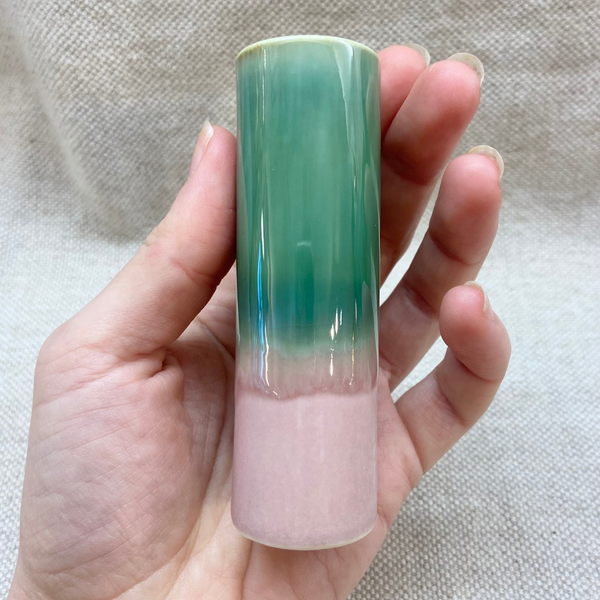SGW Lab Cylinder Vase Small Pink Green