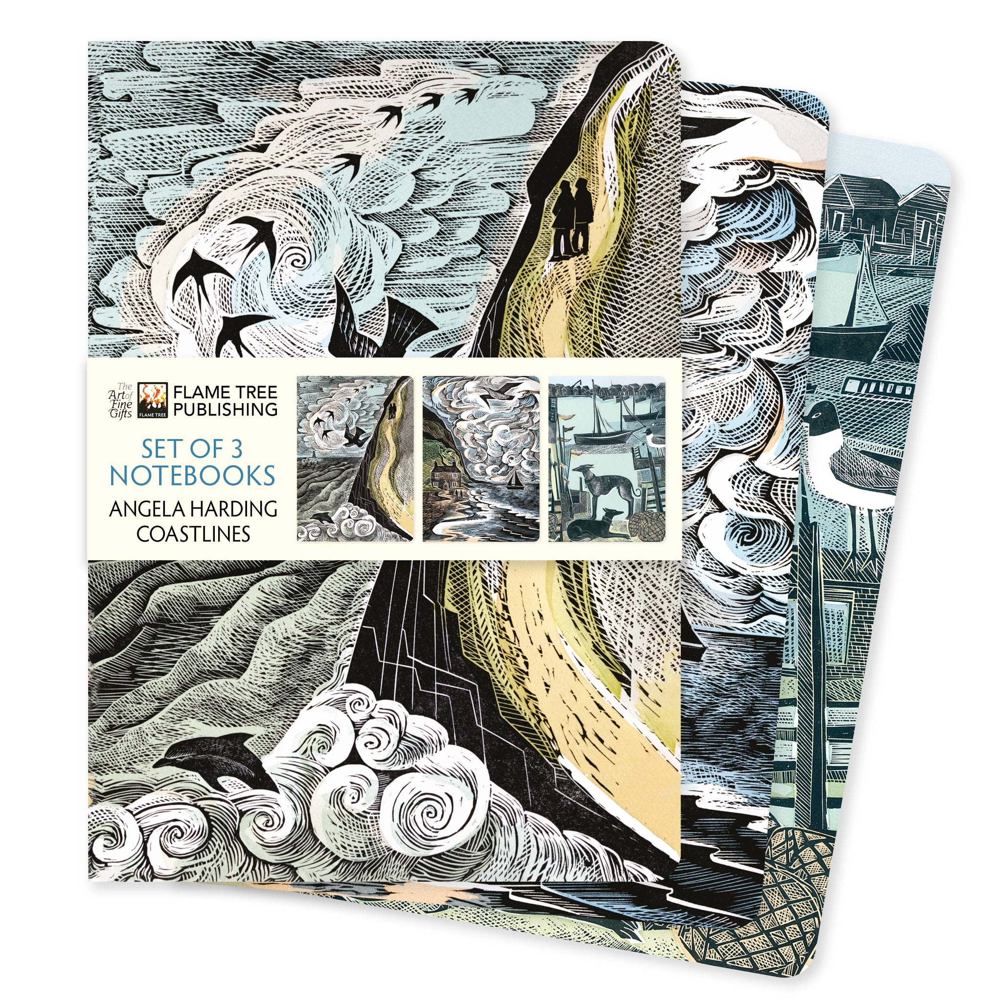 Angela Harding Set of 3 Notebooks - Coastlines