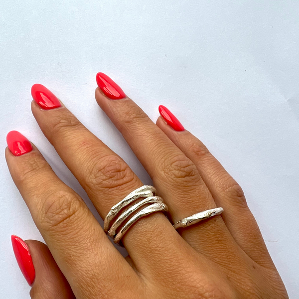 Sarah Drew Recycled Eco Silver Stacking Rings