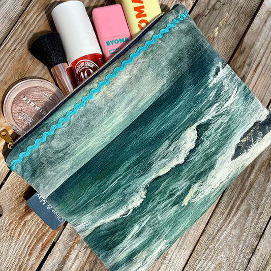 Olive & May Zip Pouch - Stormy Sea