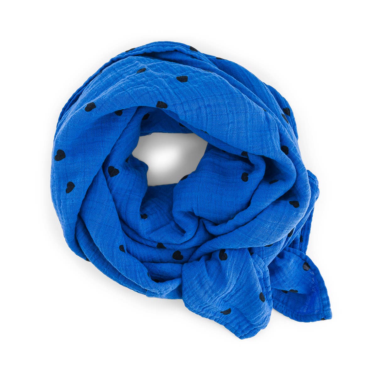 Square Scarf - Blue Hearts