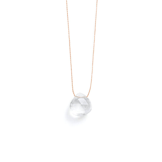 Wanderlust Life - April Quartz Fine Cord Birthstone Necklace