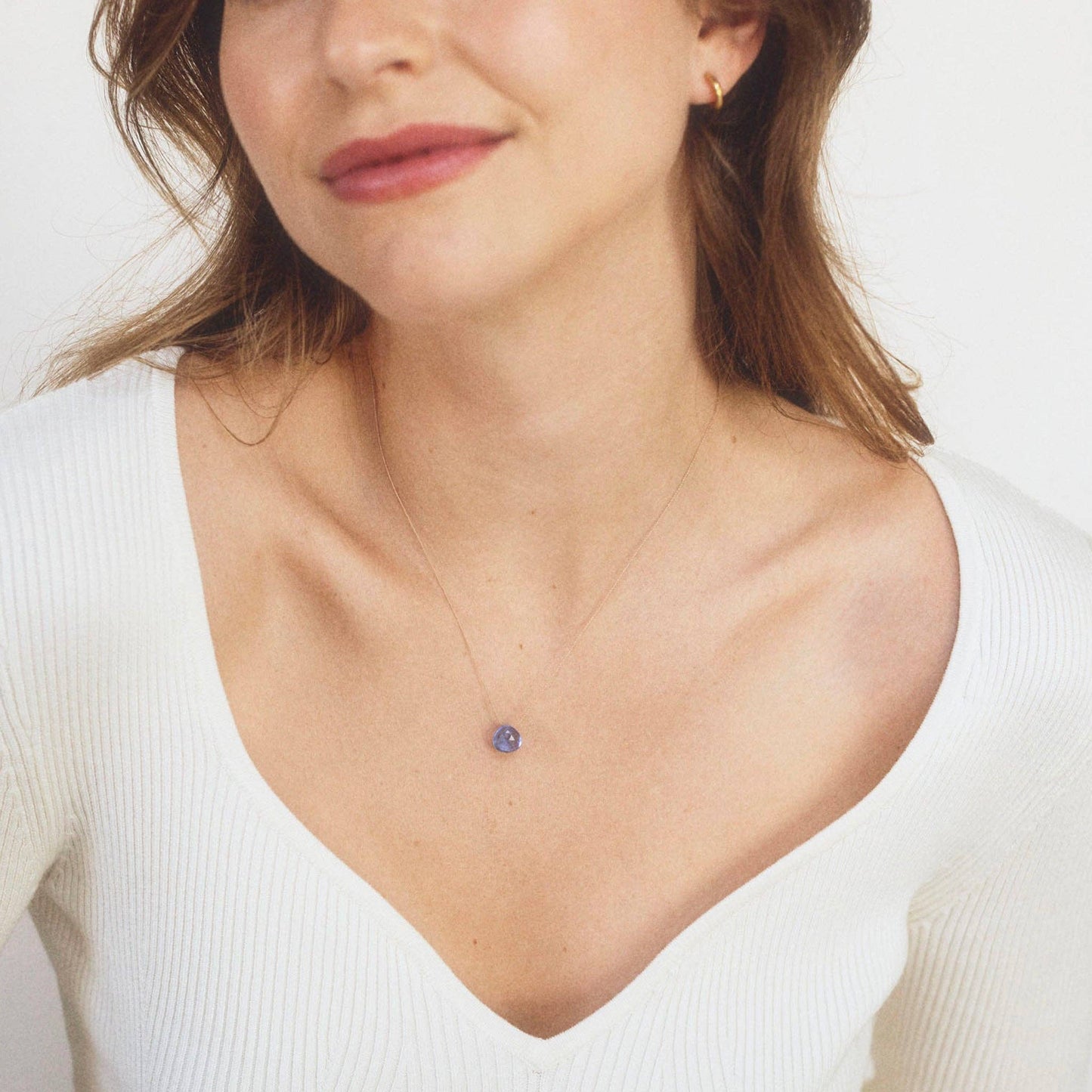 Wanderlust Life Fine Cord Necklace - California Blue Quartz