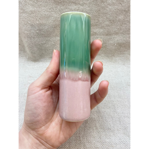 SGW Lab Cylinder Vase Medium Pink Green